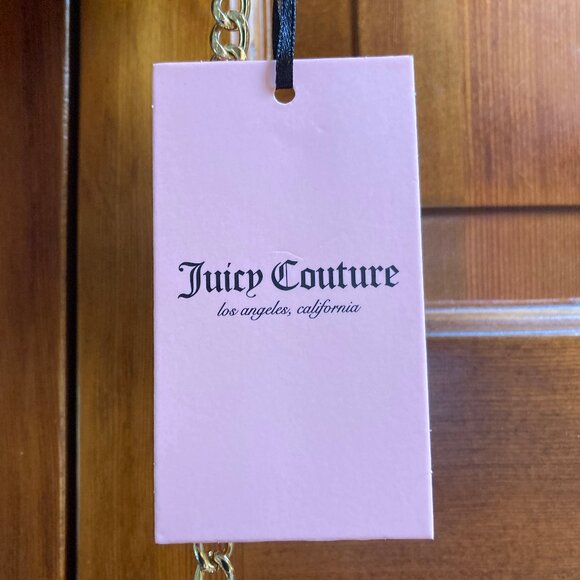 Juicy Couture Black Small Purse Swarovski Crystals Logo - Chain strap - NWT - Picture 7 of 10
